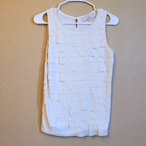 Cream Layered Front Top